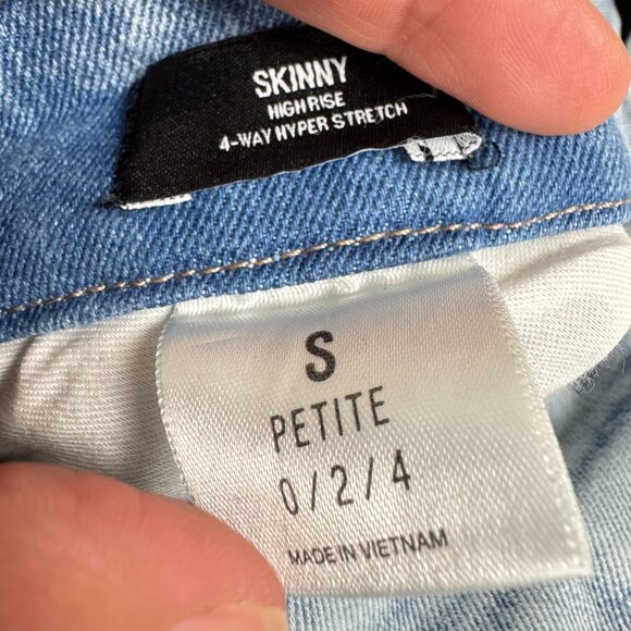 EUC EXPRESS High Rise Marbled FlexX Ripped Skinny Jeans S Petite - Picture 7 of 9